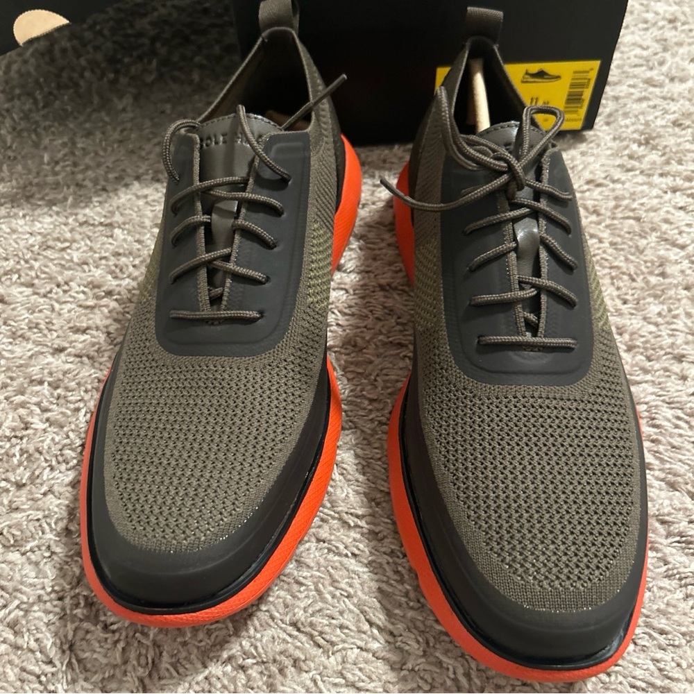 Cole Haan Men's Zerogrand Omni Sneaker  C34531 Wren Brown/Blood Orange, 11 NEW